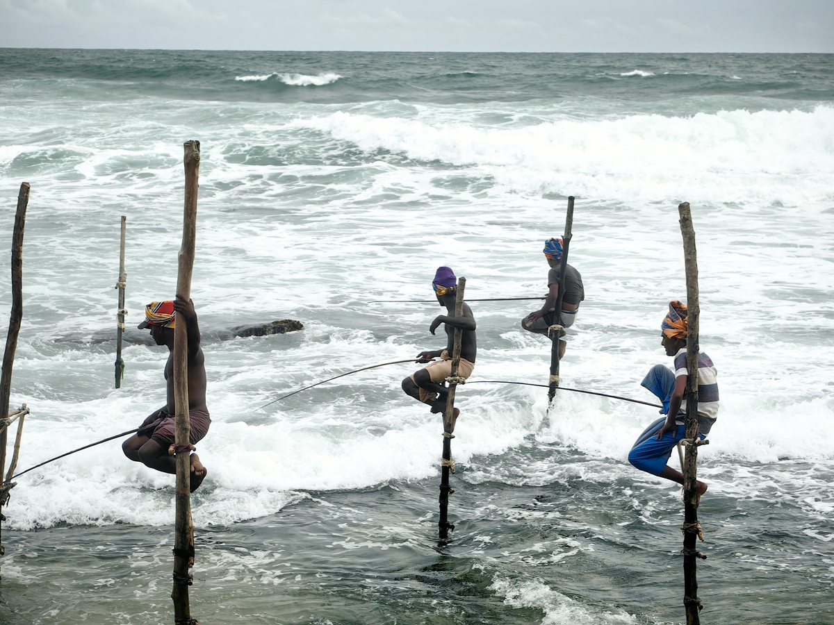 高蹺釣魚 stilt fishing